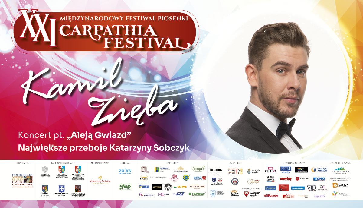 KAMIL ZIĘBA WŚRÓD WYJĄTKOWYCH ARTYSTÓW KONCERTU „ALEJĄ GWIAZD” PODCZAS XXI „CARPATHIA FESTIVAL” – RZESZÓW 2025!